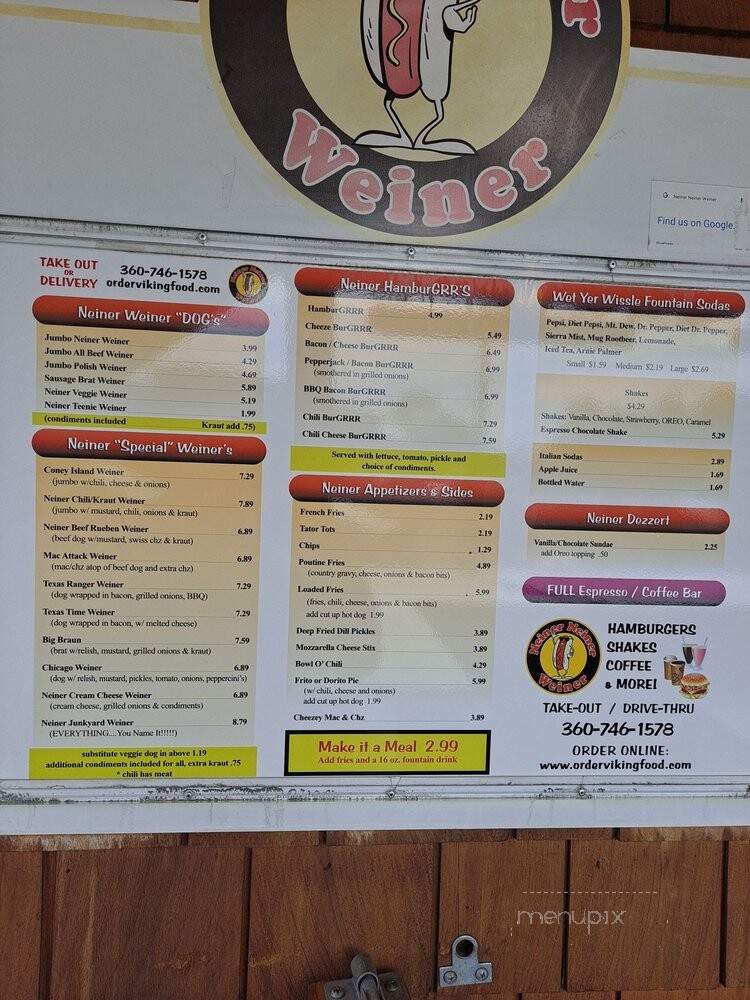 Neiner Neiner Wiener - Bellingham, WA menu_pic
