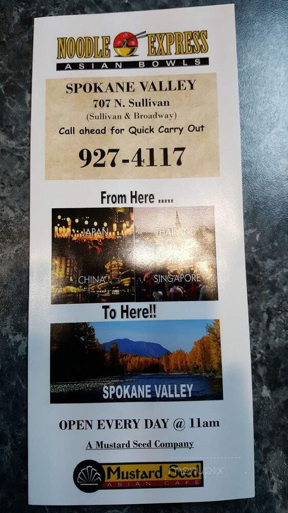 Noodle Express - Spokane Valley, WA menu_pic