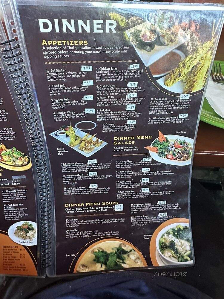 Noppakao Thai Restaurant - Kirkland, WA menu_pic