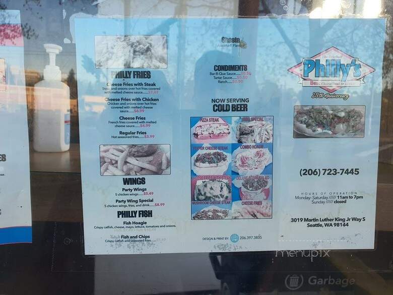 Philly's - Seattle, WA menu_pic