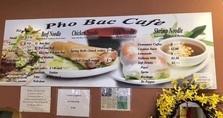 Pho Bac Cafe - Tacoma, WA menu_pic