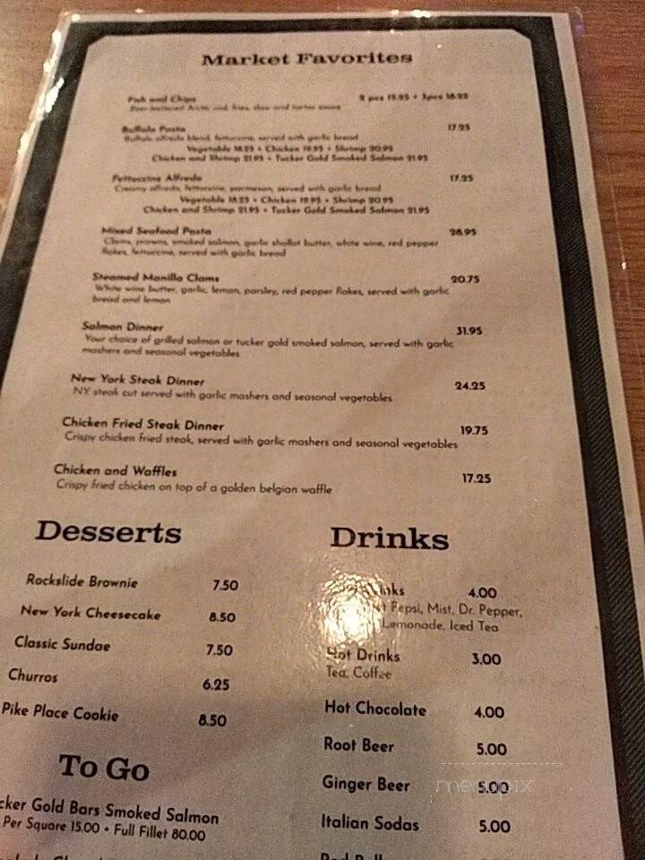 Pike Place Bar & Grill - Seattle, WA menu_pic
