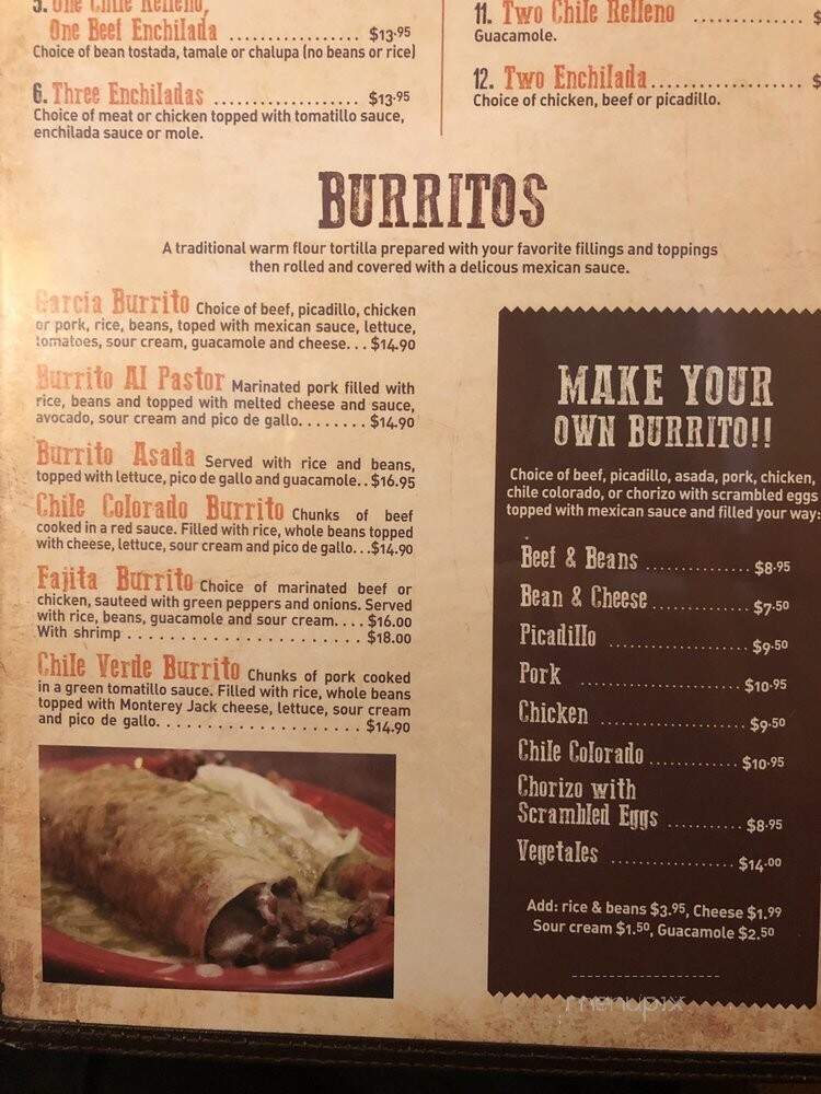 Plaza Garcia Mexican Restaurant - Kirkland, WA menu_pic