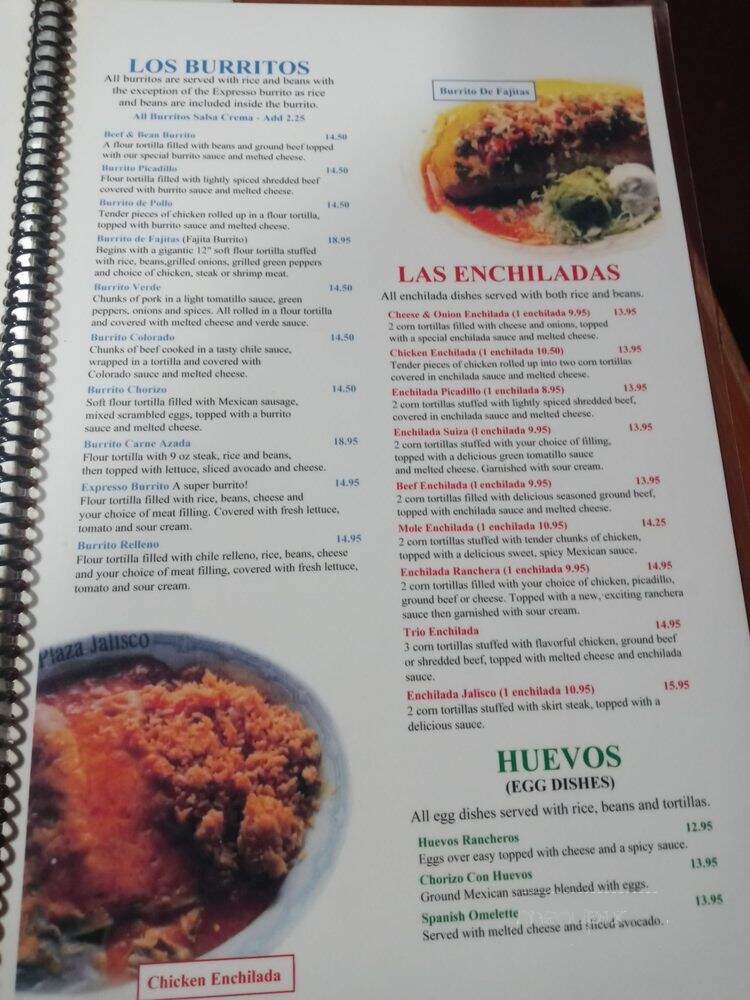 Plaza Jalisco - Kelso, WA menu_pic