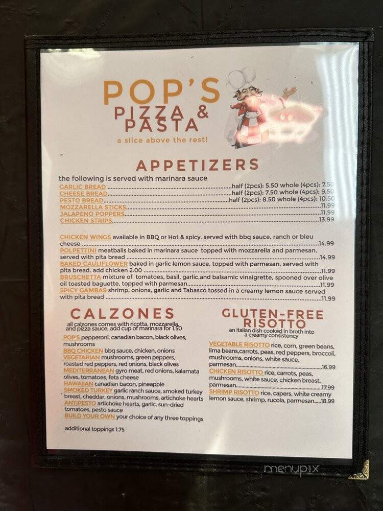 Pops Pizza & Pasta - Federal Way, WA menu_pic