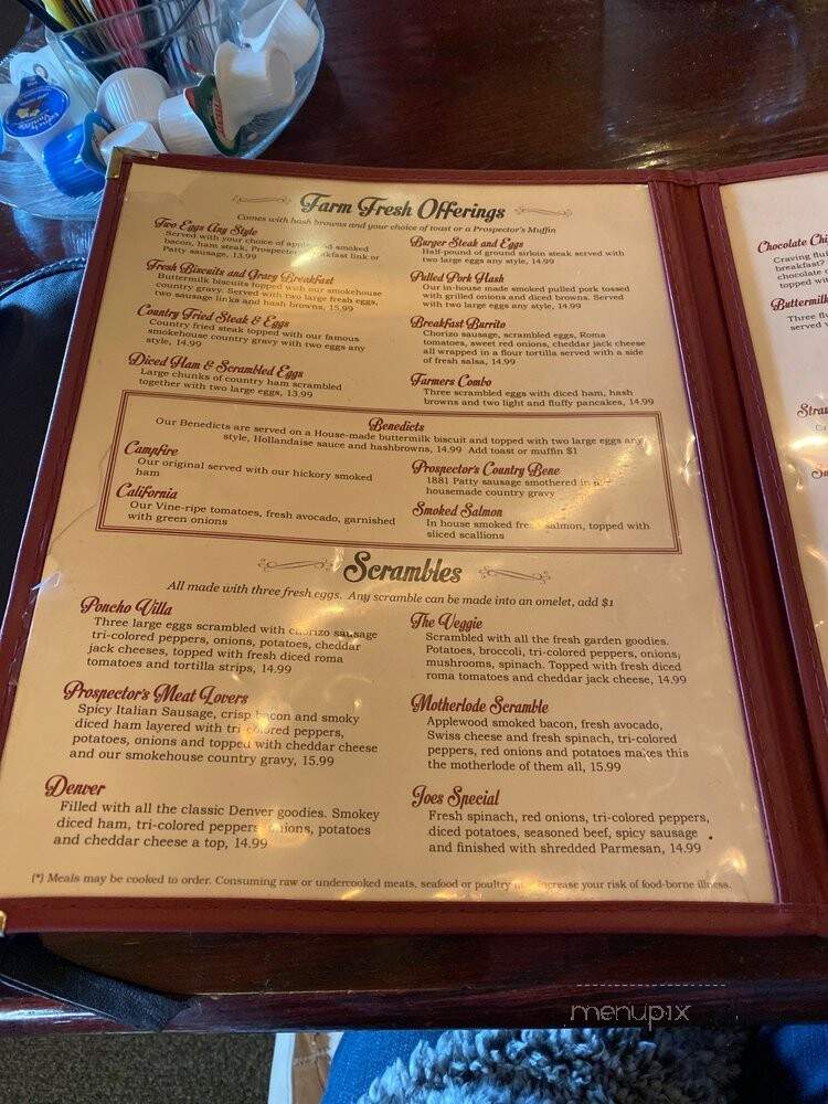 Prospectors Bar & Grill - Spokane, WA menu_pic