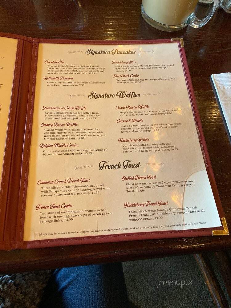 Prospectors Bar & Grill - Spokane, WA menu_pic