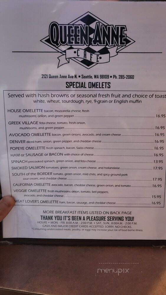 Queen Anne Cafe - Seattle, WA menu_pic