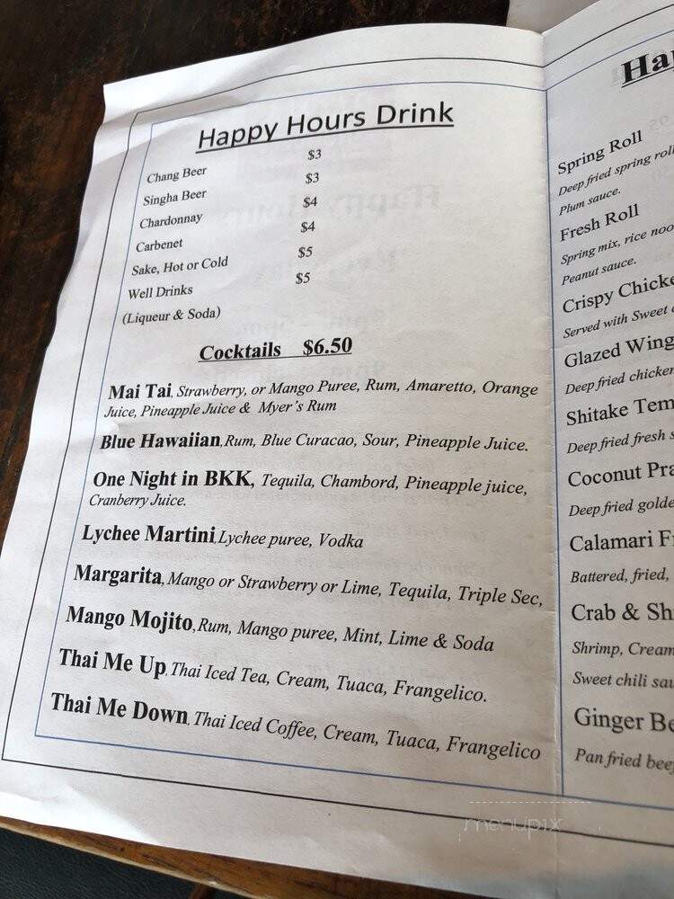 Racha Noodles & Thai Cuisine - Seattle, WA menu_pic