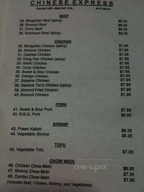 Rainbow Wok Teriayki - Mukilteo, WA menu_pic
