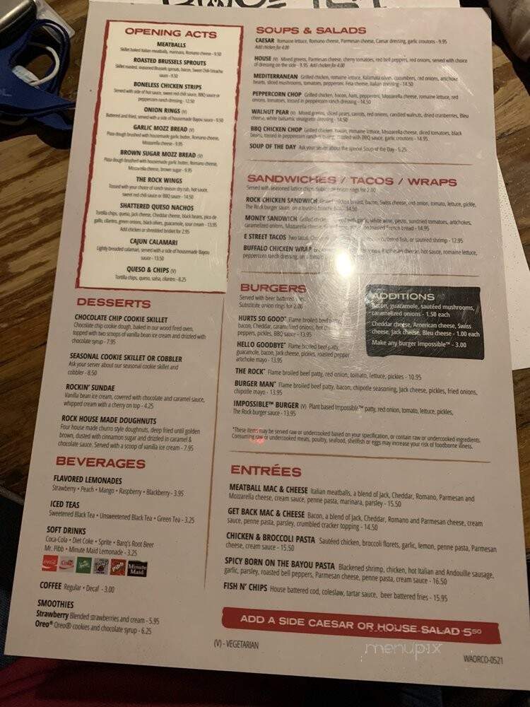 The Rock Wood Fired Pizza - Covington, WA menu_pic