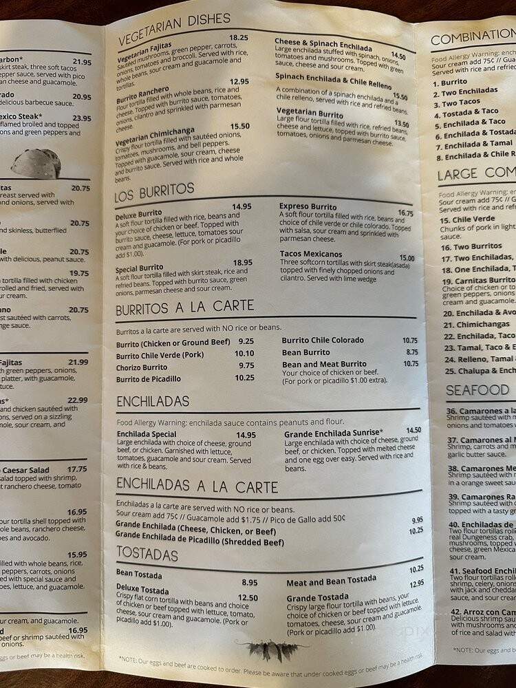 Sabor A Mexico - Mukilteo, WA menu_pic