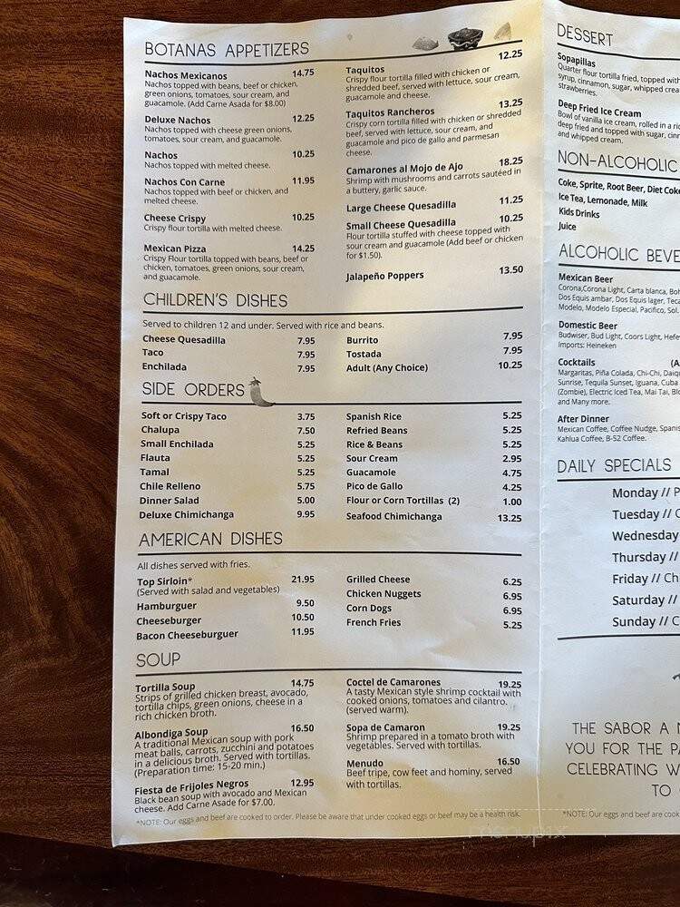 Sabor A Mexico - Mukilteo, WA menu_pic