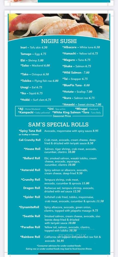 Sam's Sushi Bar & Grill - Seattle, WA