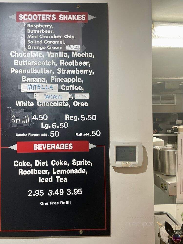 Scooter's Burgers - Seattle, WA menu_pic