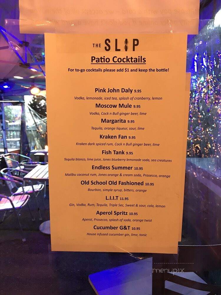 Slip - Kirkland, WA menu_pic