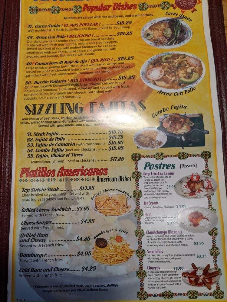 Sol De Mexico - Bellingham, WA menu_pic