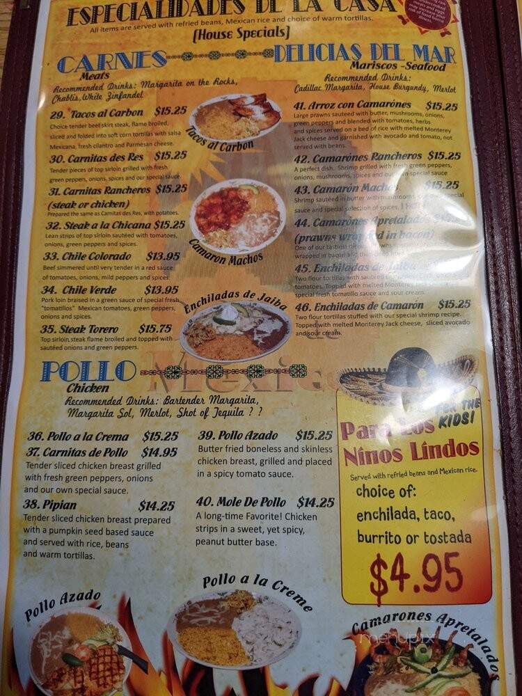 Sol De Mexico - Bellingham, WA menu_pic