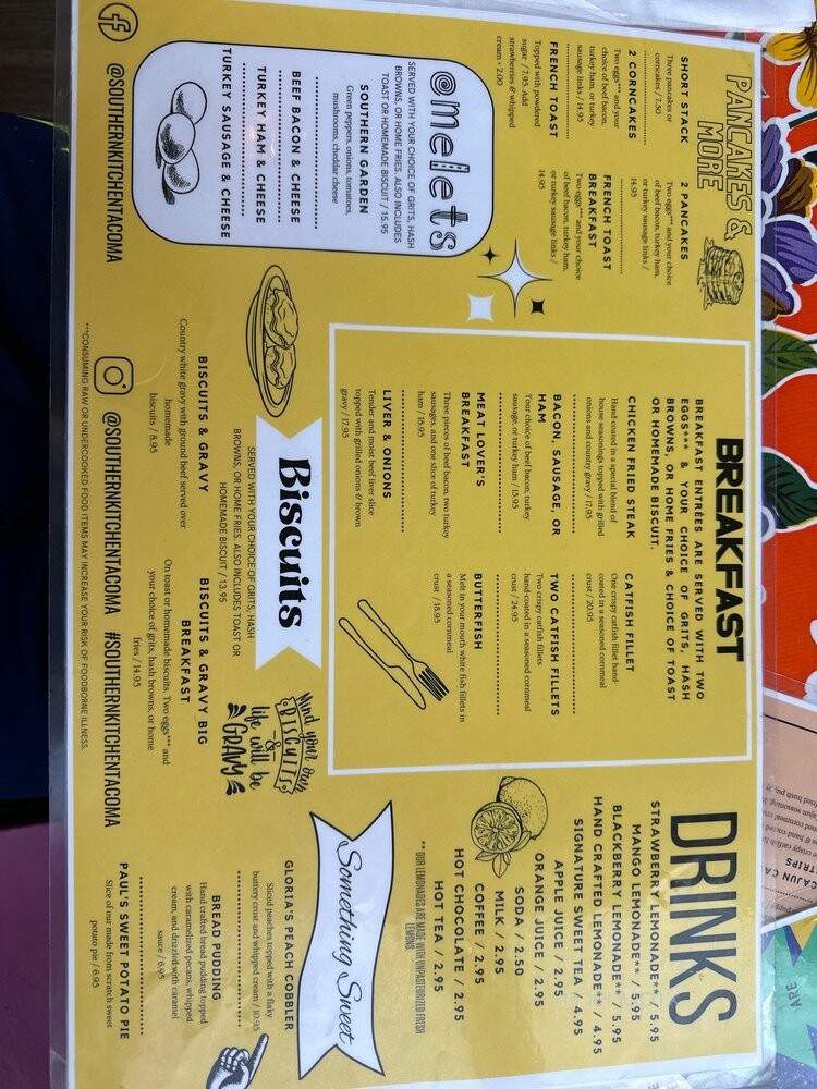 Southern Kitchen - Tacoma, WA menu_pic