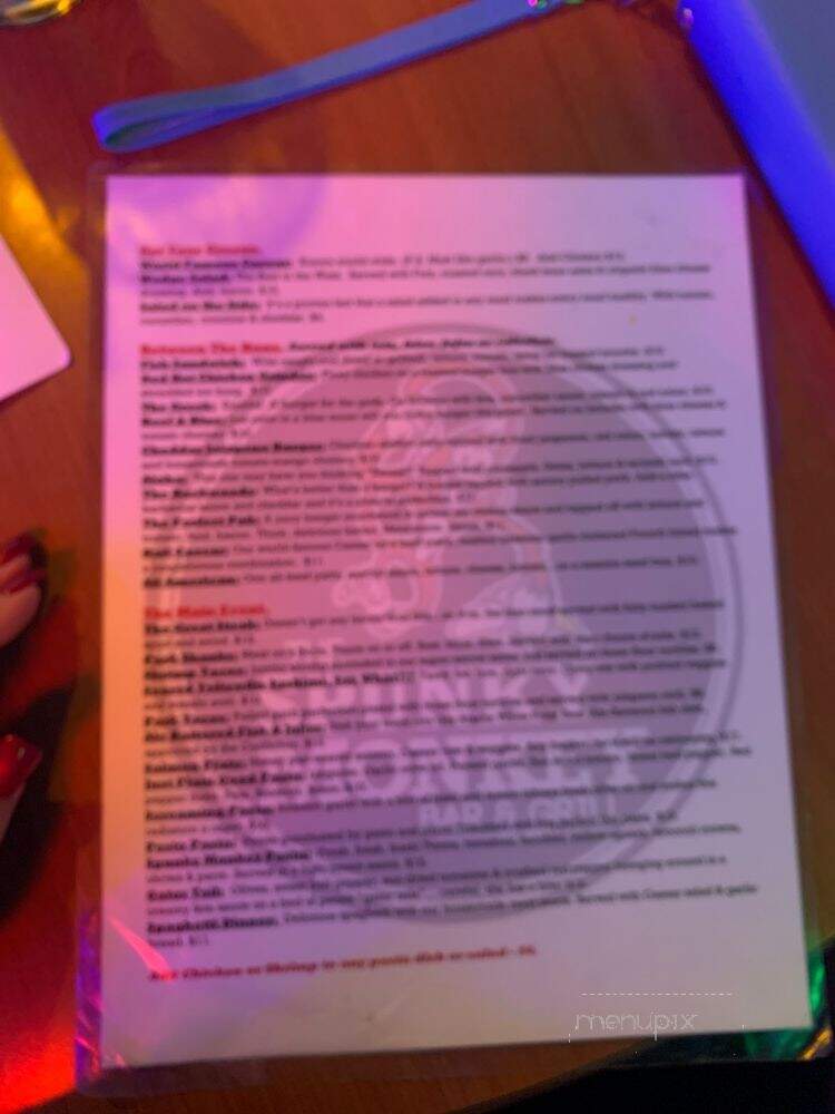 Spunky Monkey Bar & Grill - Auburn, WA menu_pic
