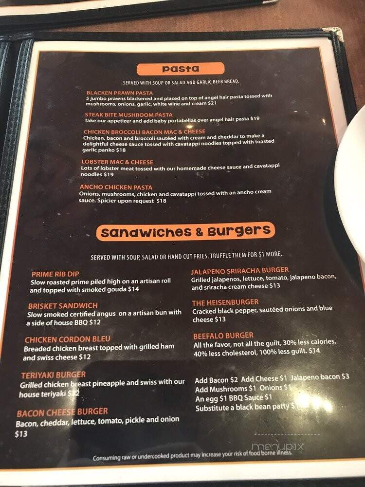 Sunfire Grill - Quincy, WA menu_pic