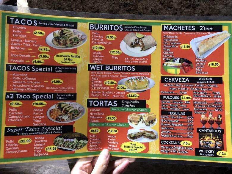 Taqueria Y Carniceria Sanchez - Renton, WA menu_pic