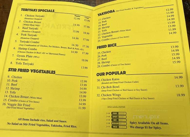 Teriyaki Time - Tukwila, WA menu_pic