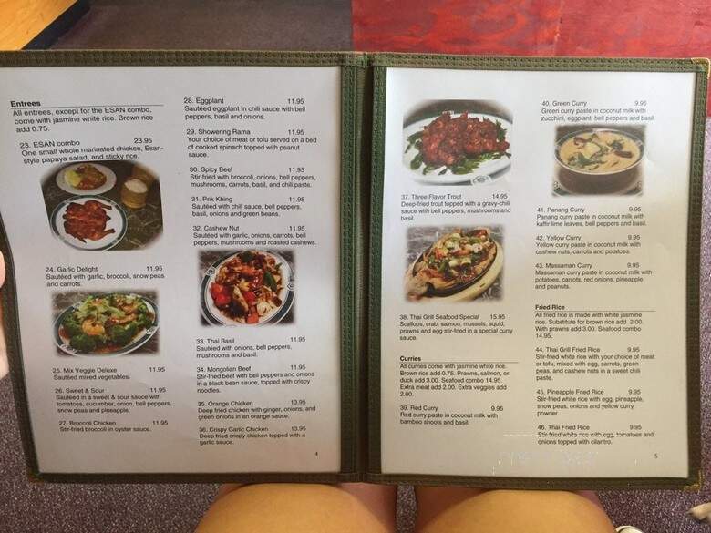 Thai Grill - Bellevue, WA menu_pic