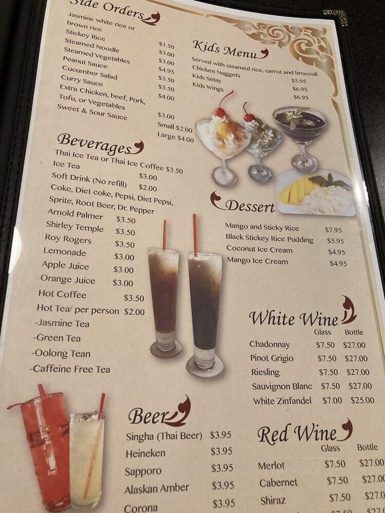 Thai Kitchen Restaurant - Kenmore, WA menu_pic