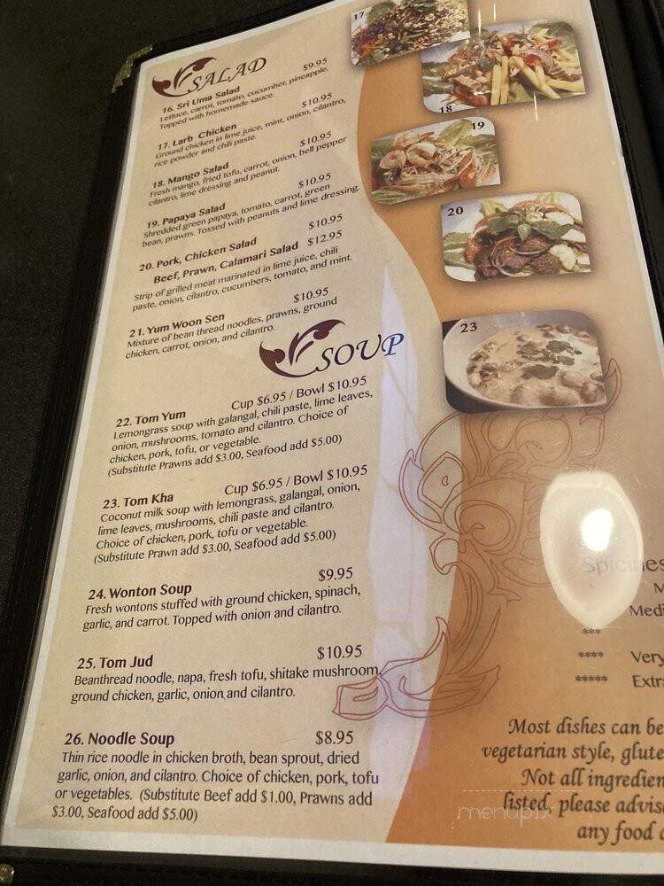 Thai Kitchen Restaurant - Kenmore, WA menu_pic