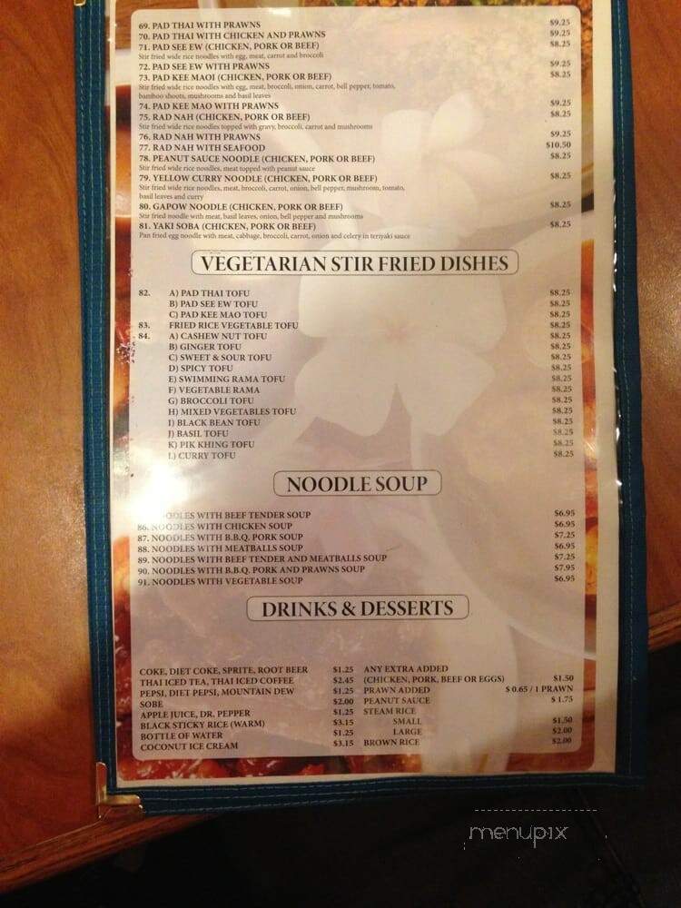 Thai Restaurant In Fife - Tacoma, WA menu_pic