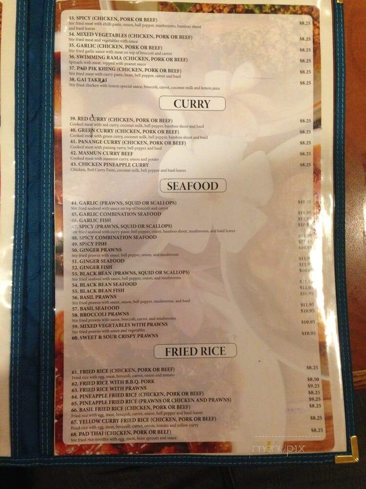 Thai Restaurant In Fife - Tacoma, WA menu_pic