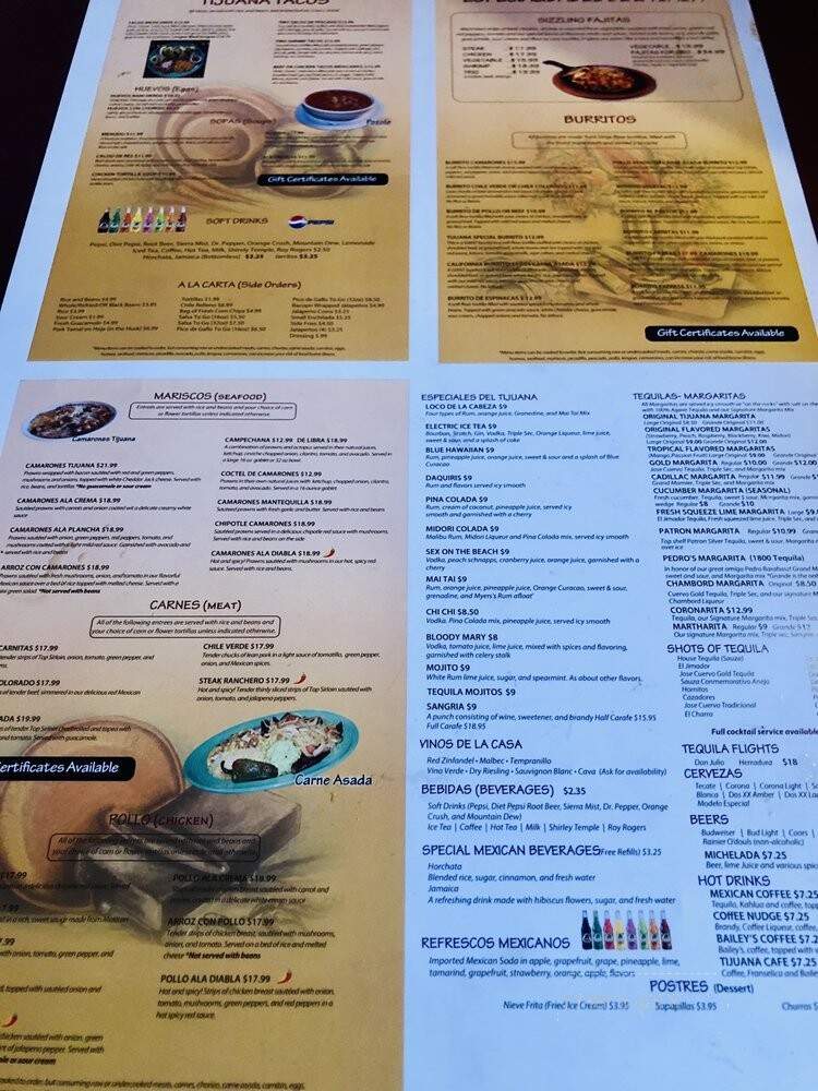 Tijuana - Monroe, WA menu_pic