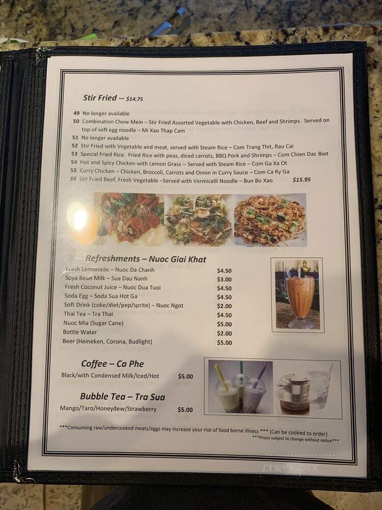 To Liem - Everett, WA menu_pic