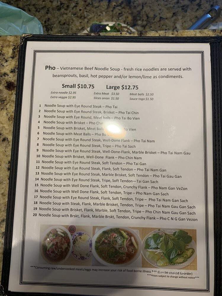 To Liem - Everett, WA menu_pic