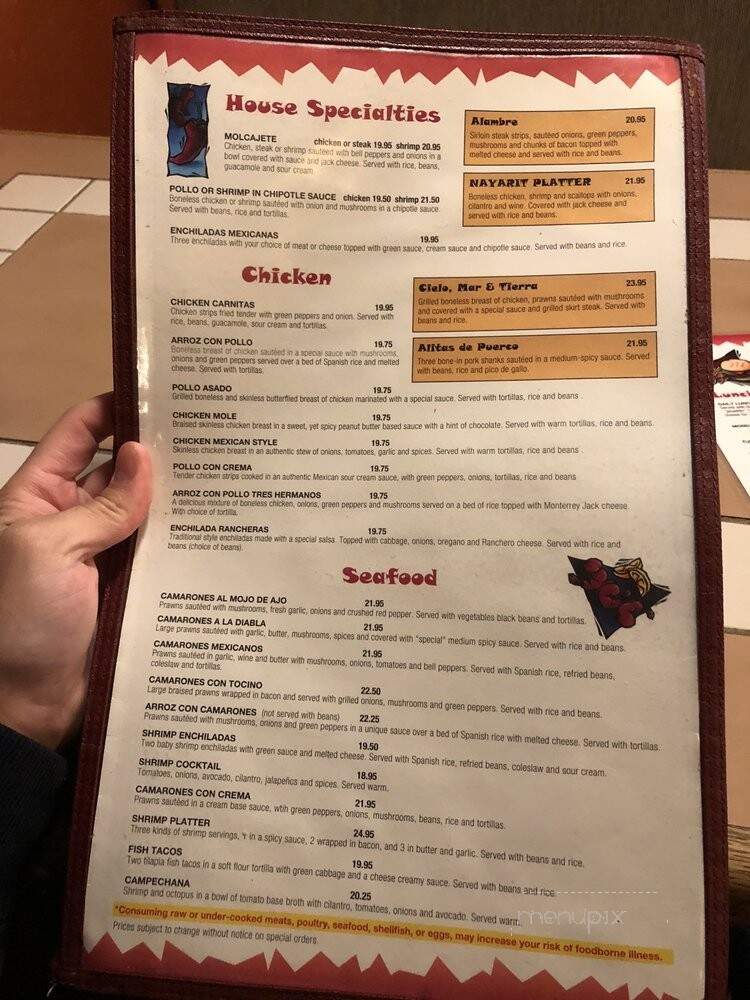 Tres Hermanos - Kirkland, WA menu_pic