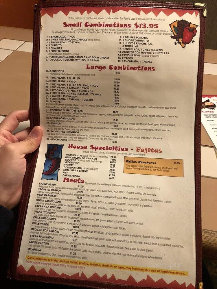 Tres Hermanos - Kirkland, WA menu_pic