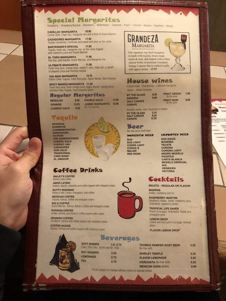 Tres Hermanos - Kirkland, WA menu_pic