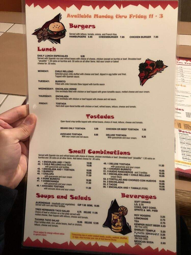 Tres Hermanos - Kirkland, WA menu_pic