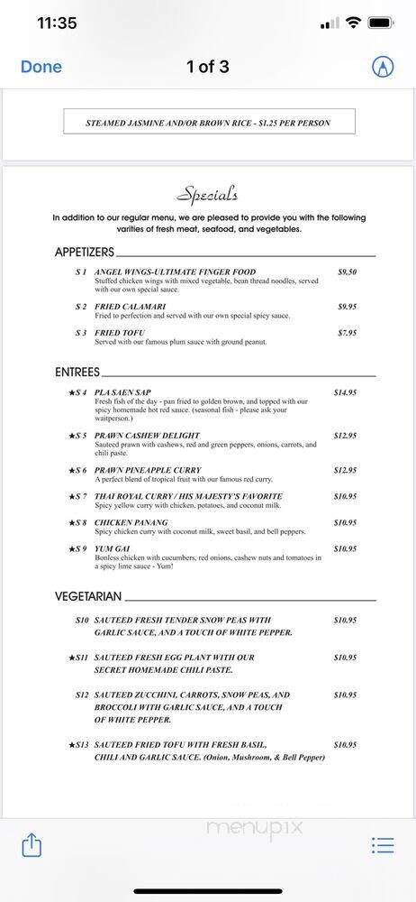 Tup Tim Thai - Seattle, WA menu_pic