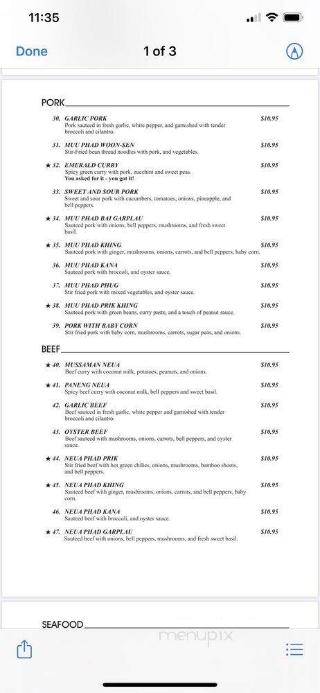 Tup Tim Thai - Seattle, WA menu_pic