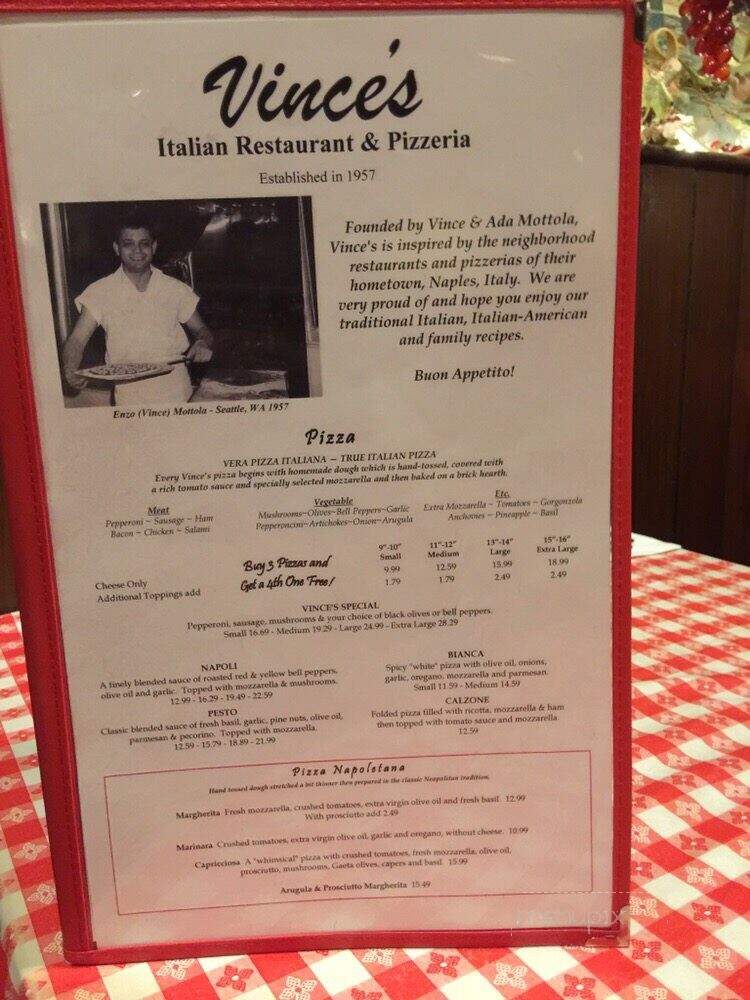 Vince's Italian Restaurant - Renton, WA