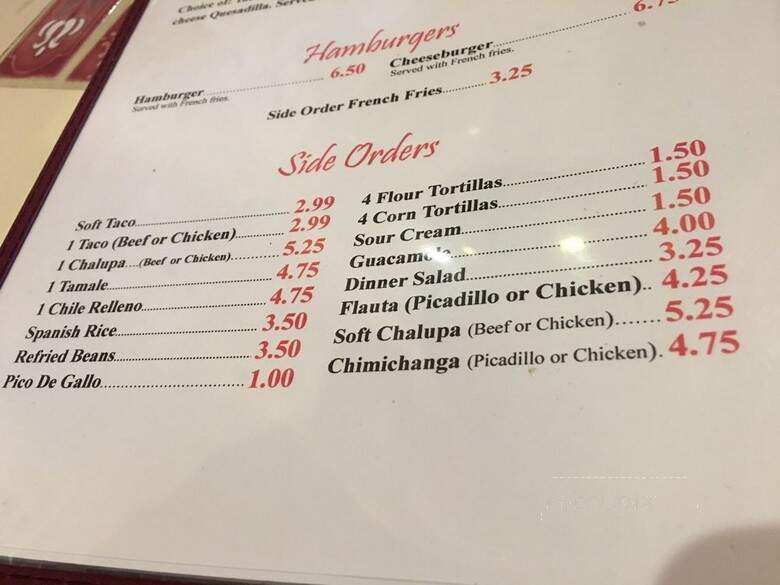 Viva Mexico - Des Moines, WA menu_pic