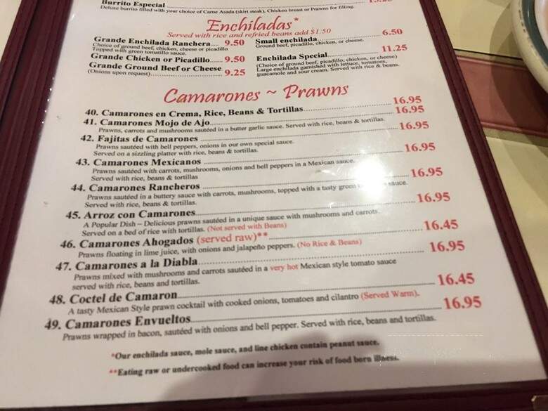 Viva Mexico - Des Moines, WA menu_pic
