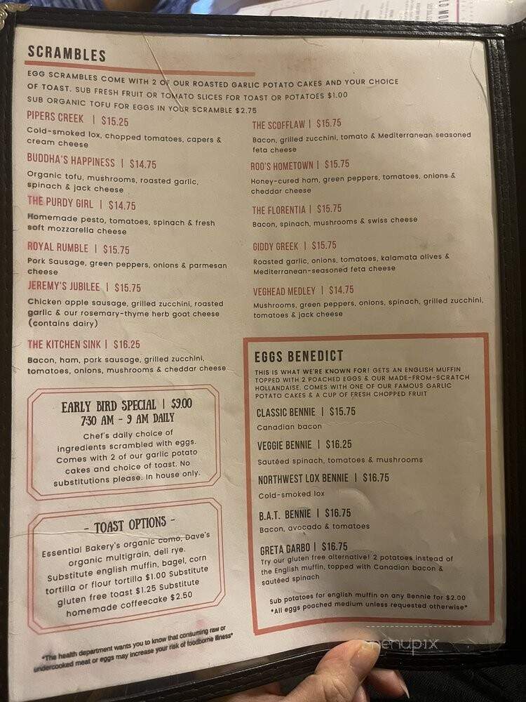 Wild Mountain Cafe - Seattle, WA menu_pic