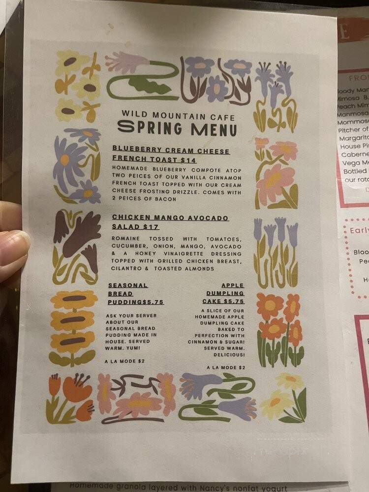 Wild Mountain Cafe - Seattle, WA menu_pic