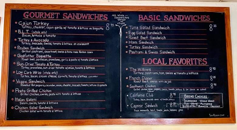 Willows Deli - Redmond, WA menu_pic