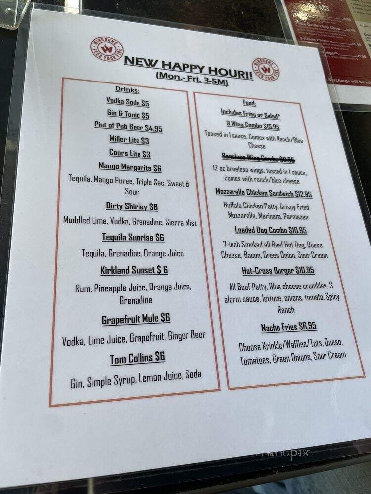 Wing Dome - Kirkland, WA menu_pic