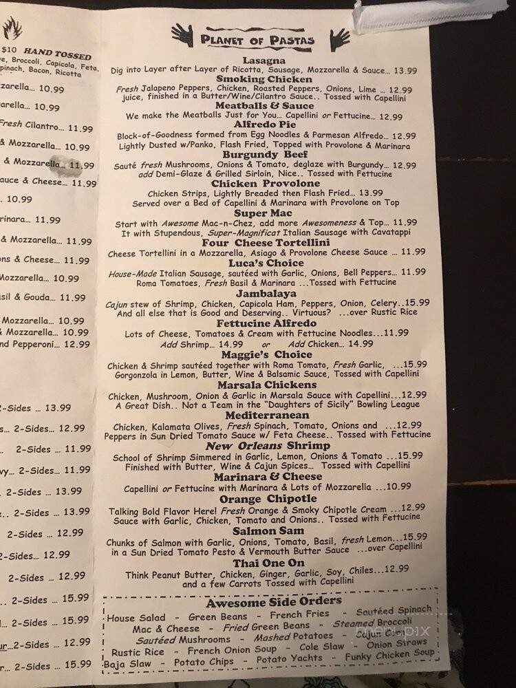 C J Maggie's - Elkins, WV menu_pic