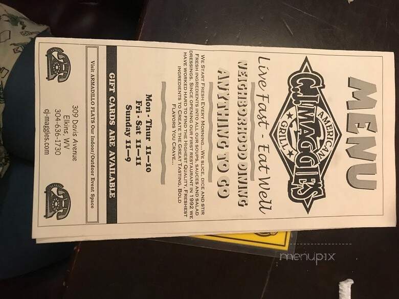 C J Maggie's - Elkins, WV menu_pic